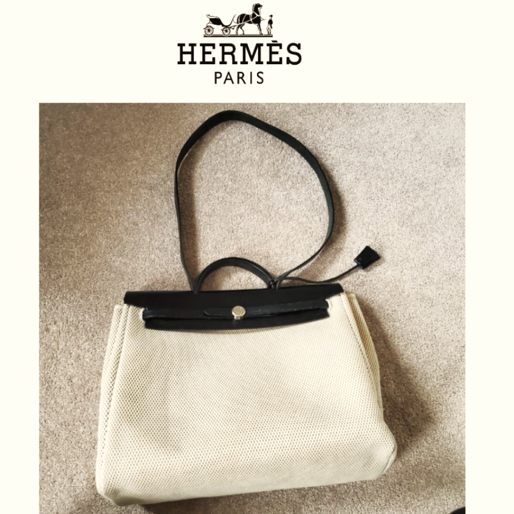 HERMES Herbag 2 in 1 / 31 cream - 35 black